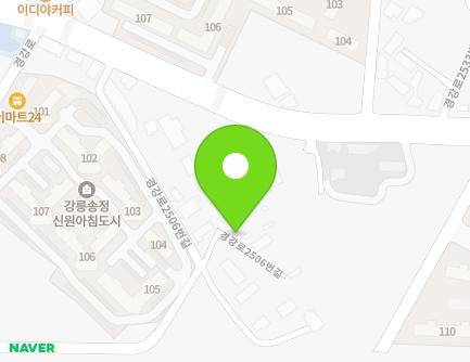 19-5 Gyeonggang-ro 2506beon-gil, Gangneung-si, Gangwon-do, Republic of Korea Map