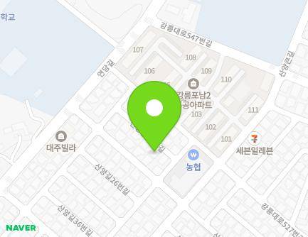 27-3 Sanyang-gil 26beon-gil, Gangneung-si, Gangwon-do, Republic of Korea Map