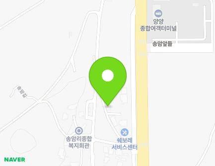 40-5 Songam-gil, Yangyang-eup, Yangyang-gun, Gangwon-do, Republic of Korea Map