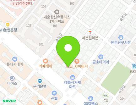 403-14 Seowon-daero, Wonju-si, Gangwon-do, Republic of Korea Map