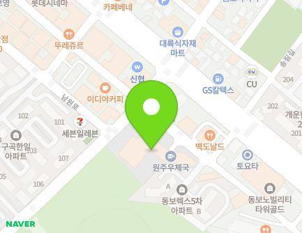 412 Seowon-daero, Wonju-si, Gangwon-do, Republic of Korea