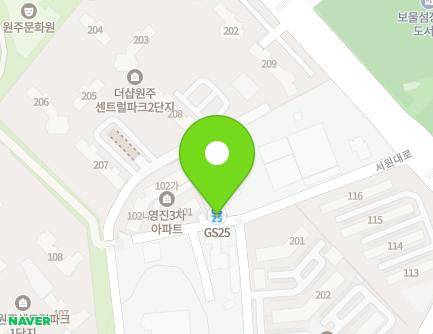 308-18 Seowon-daero, Wonju-si, Gangwon-do, Republic of Korea Map