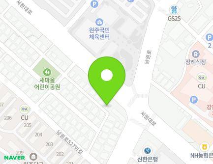 6-16 Namwon-ro 527beon-gil, Wonju-si, Gangwon-do, Republic of Korea Map