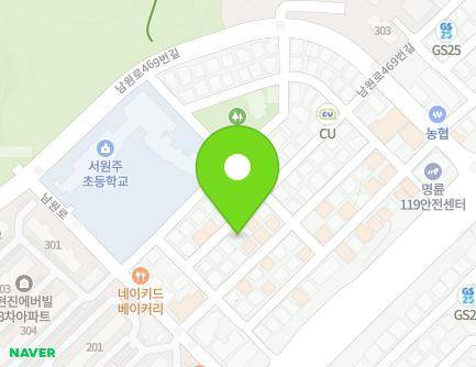 13-25 Namwon-ro 469beon-gil, Wonju-si, Gangwon-do, Republic of Korea Map
