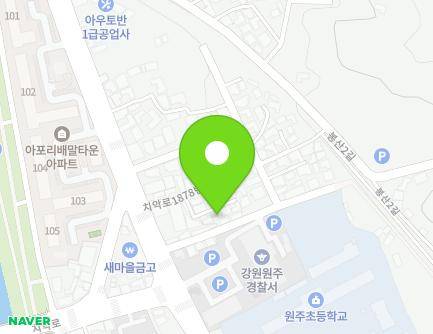 8-6 Chiak-ro 1878beon-gil, Wonju-si, Gangwon-do, Republic of Korea Map