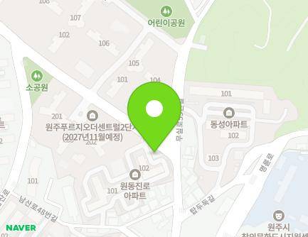 28 Namsan-ro 48beon-gil, Wonju-si, Gangwon-do, Republic of Korea Map