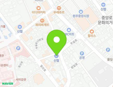 16 Musil-ro, Wonju-si, Gangwon-do, Republic of Korea Map