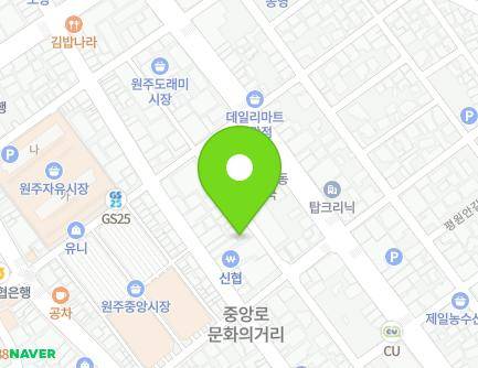 32-5 Jungangsijang-gil, Wonju-si, Gangwon-do, Republic of Korea Map