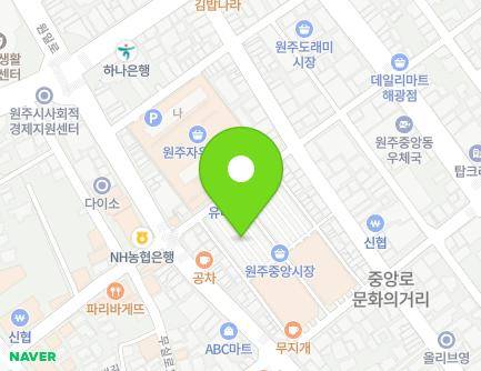 6 Jungangsijang-gil, Wonju-si, Gangwon-do, Republic of Korea Map