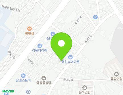 15-3 Songgye 1-gil, Wonju-si, Gangwon-do, Republic of Korea Map
