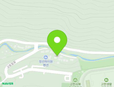 58-8 Gotoil-gil, Gohan-eup, Jeongseon-gun, Gangwon-do, Republic of Korea Map
