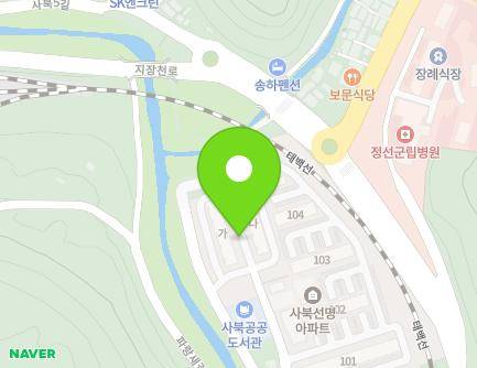 35 Parangsae-gil, Sabuk-eup, Jeongseon-gun, Gangwon-do, Republic of Korea Map