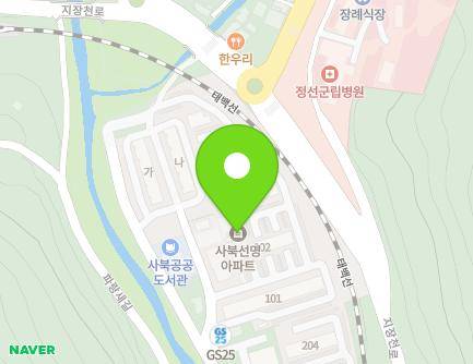 30 Parangsae-gil, Sabuk-eup, Jeongseon-gun, Gangwon-do, Republic of Korea Map