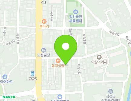 28 Noksong 1-gil, Jeongseon-eup, Jeongseon-gun, Gangwon-do, Republic of Korea Map