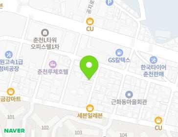 53-12 Bangsong-gil 36beon-gil, Chuncheon-si, Gangwon-do, Republic of Korea Map