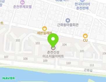 26 Geunhwa-gil 15beon-gil, Chuncheon-si, Gangwon-do, Republic of Korea Map