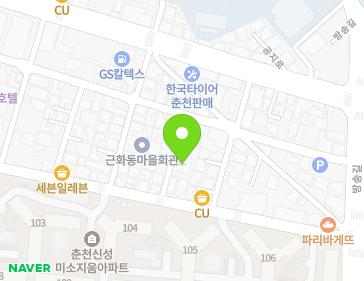33-7 Bangsong-gil 36beon-gil, Chuncheon-si, Gangwon-do, Republic of Korea Map