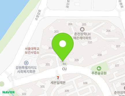 102-1 Soyanggang-ro, Dong-myeon, Chuncheon-si, Gangwon-do, Republic of Korea Map