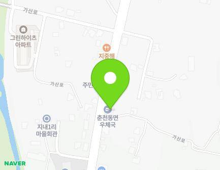 82 Gasan-ro, Dong-myeon, Chuncheon-si, Gangwon-do, Republic of Korea