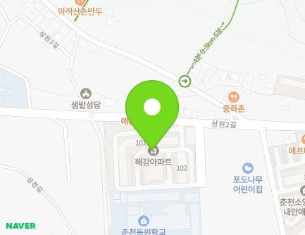 52 Sangcheon 2-gil, Sinbuk-eup, Chuncheon-si, Gangwon-do, Republic of Korea Map