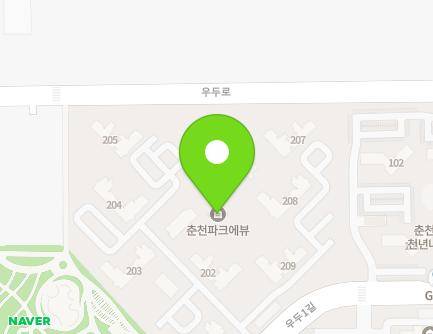 129 Udu 1-gil, Chuncheon-si, Gangwon-do, Republic of Korea Map