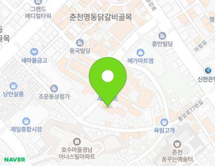 18 Jungang-ro 67beon-gil, Chuncheon-si, Gangwon-do, Republic of Korea Map