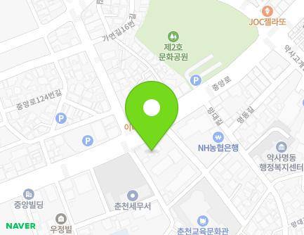 111 Jungang-ro, Chuncheon-si, Gangwon-do, Republic of Korea Map