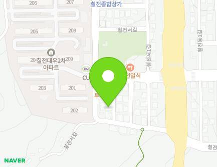 11-6 Chiljeonseo-gil, Chuncheon-si, Gangwon-do, Republic of Korea Map