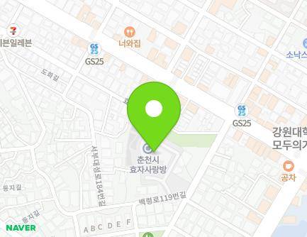 26 Baengnyeong-ro 119beon-gil, Chuncheon-si, Gangwon-do, Republic of Korea Map