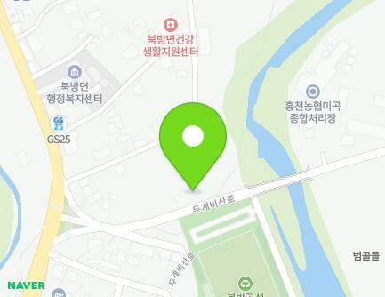 322 Dugaebisan-ro, Bukbang-myeon, Hongcheon-gun, Gangwon-do, Republic of Korea Map