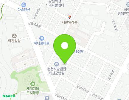 19 Sangseung-ro 6-gil, Hwacheon-eup, Hwacheon-gun, Gangwon-do, Republic of Korea Map