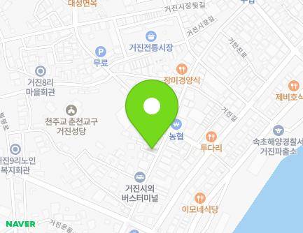 25-2 Geojin-gil, Geojin-eup, Goseong-gun, Gangwon-do, Republic of Korea Map