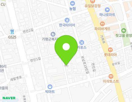 13-9 Yeonin 1-gil, Gapyeong-eup, Gapyeong-gun, Gyeonggi-do, Republic of Korea Map