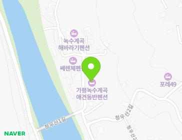 30 Cheongusan 1-gil, Sang-myeon, Gapyeong-gun, Gyeonggi-do, Republic of Korea 30 Cheongusan 1-gil, Sang-myeon, Gapyeong-gun, Gyeonggi-do, Republic of Korea Map