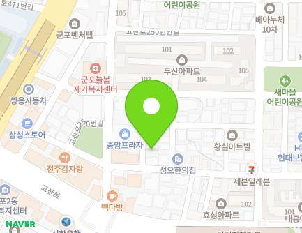 15-4 Gunpo-ro 456beon-gil, Gunpo-si, Gyeonggi-do, Republic of Korea Map