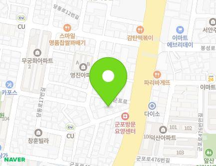 485-7 Gunpo-ro, Gunpo-si, Gyeonggi-do, Republic of Korea Map