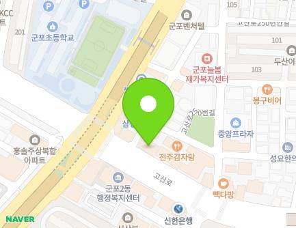 262 Gosan-ro, Gunpo-si, Gyeonggi-do, Republic of Korea Map