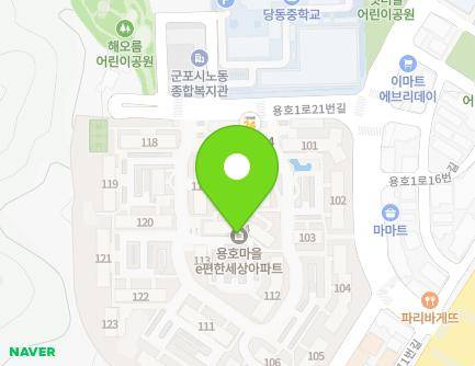 15 Yongho 1-ro 21beon-gil, Gunpo-si, Gyeonggi-do, Republic of Korea Map
