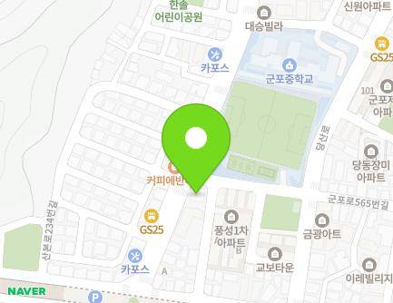 2 Geumdang-ro 124beon-gil, Gunpo-si, Gyeonggi-do, Republic of Korea Map