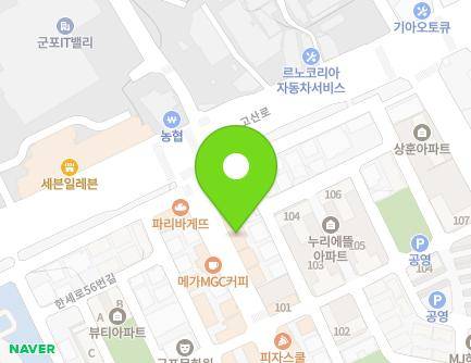 7 Gosan-ro 151beon-gil, Gunpo-si, Gyeonggi-do, Republic of Korea Map