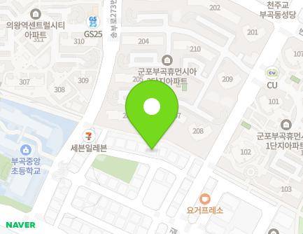 3-25 Songbu-ro 273beonan-gil, Gunpo-si, Gyeonggi-do, Republic of Korea Map