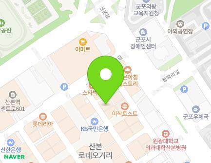 10-26 Sanbon-ro 323beon-gil, Gunpo-si, Gyeonggi-do, Republic of Korea Map