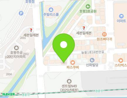 7 Neureul 1-ro 16beon-gil, Namyangju-si, Gyeonggi-do, Republic of Korea Map