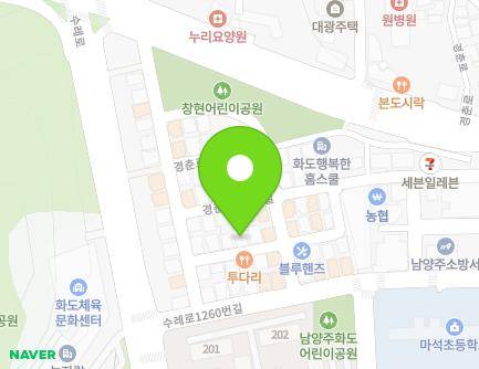 19-7 Gyeongchun-ro 1922beon-gil, Hwado-eup, Namyangju-si, Gyeonggi-do, Republic of Korea Map