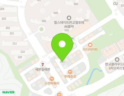 6-25 Pangyodaejang-ro 7-gil, Bundang-gu, Seongnam-si, Gyeonggi-do, Republic of Korea Map