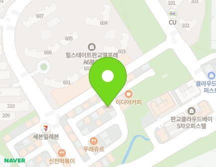 6-19 Pangyodaejang-ro 7-gil, Bundang-gu, Seongnam-si, Gyeonggi-do, Republic of Korea Map