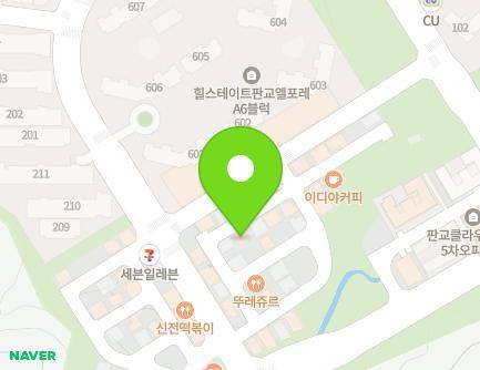 6-23 Pangyodaejang-ro 7-gil, Bundang-gu, Seongnam-si, Gyeonggi-do, Republic of Korea Map