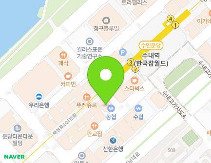 22 Baekhyeon-ro 101beon-gil, Bundang-gu, Seongnam-si, Gyeonggi-do, Republic of Korea Map