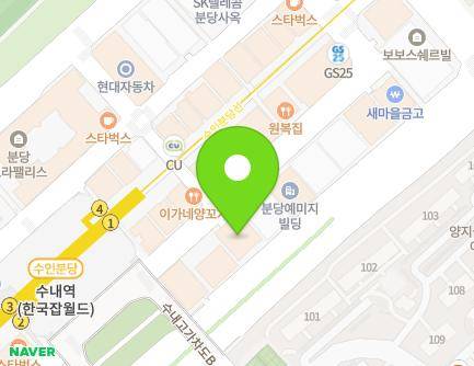 37 Hwangsaeul-ro 258beon-gil, Bundang-gu, Seongnam-si, Gyeonggi-do, Republic of Korea Map