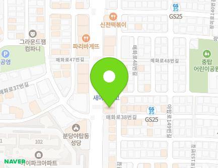 38 Maehwa-ro, Bundang-gu, Seongnam-si, Gyeonggi-do, Republic of Korea Map